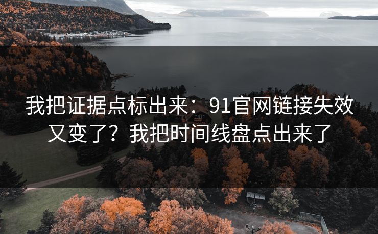 我把证据点标出来：91官网链接失效又变了？我把时间线盘点出来了